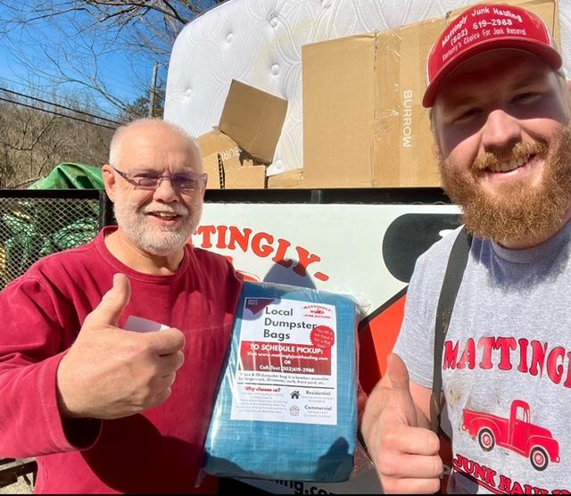 louisville resident buying a dumpster bag